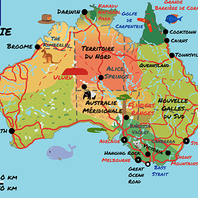 Carte de l'Australie