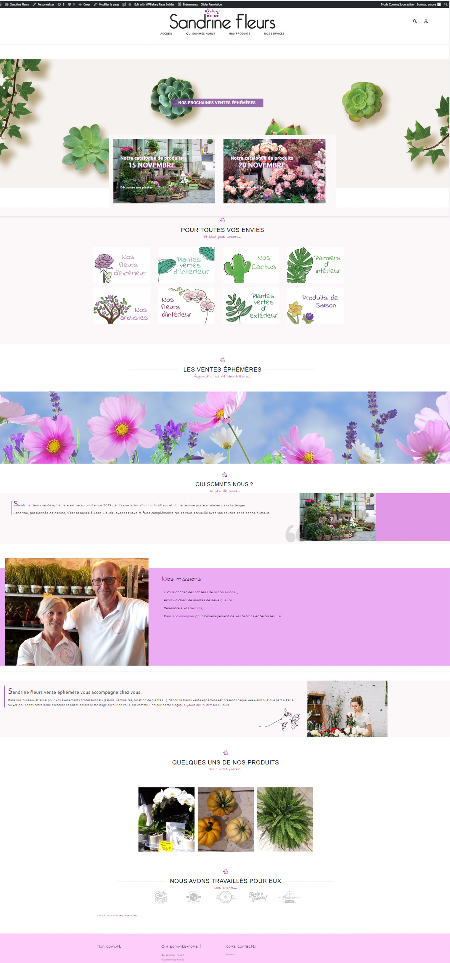 Sandrine Fleurs site